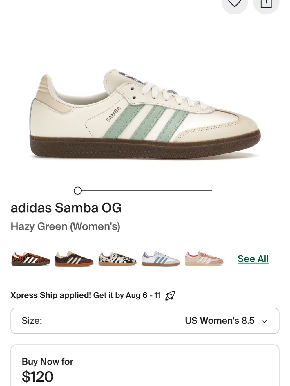 Adidas Samba OG, size 10